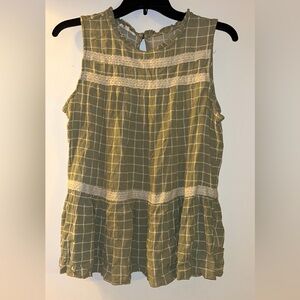 Green, white, and lace tank. Maurice’s large